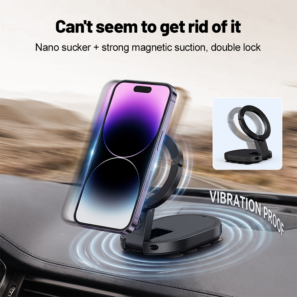 Glass Bed - 360 ° Support de téléphone magnétique