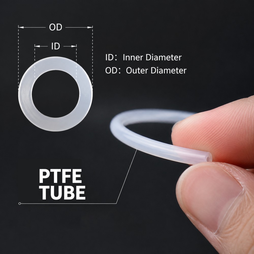 Ptfe Tube - Tube capillaire isolé en PTFE blanc,