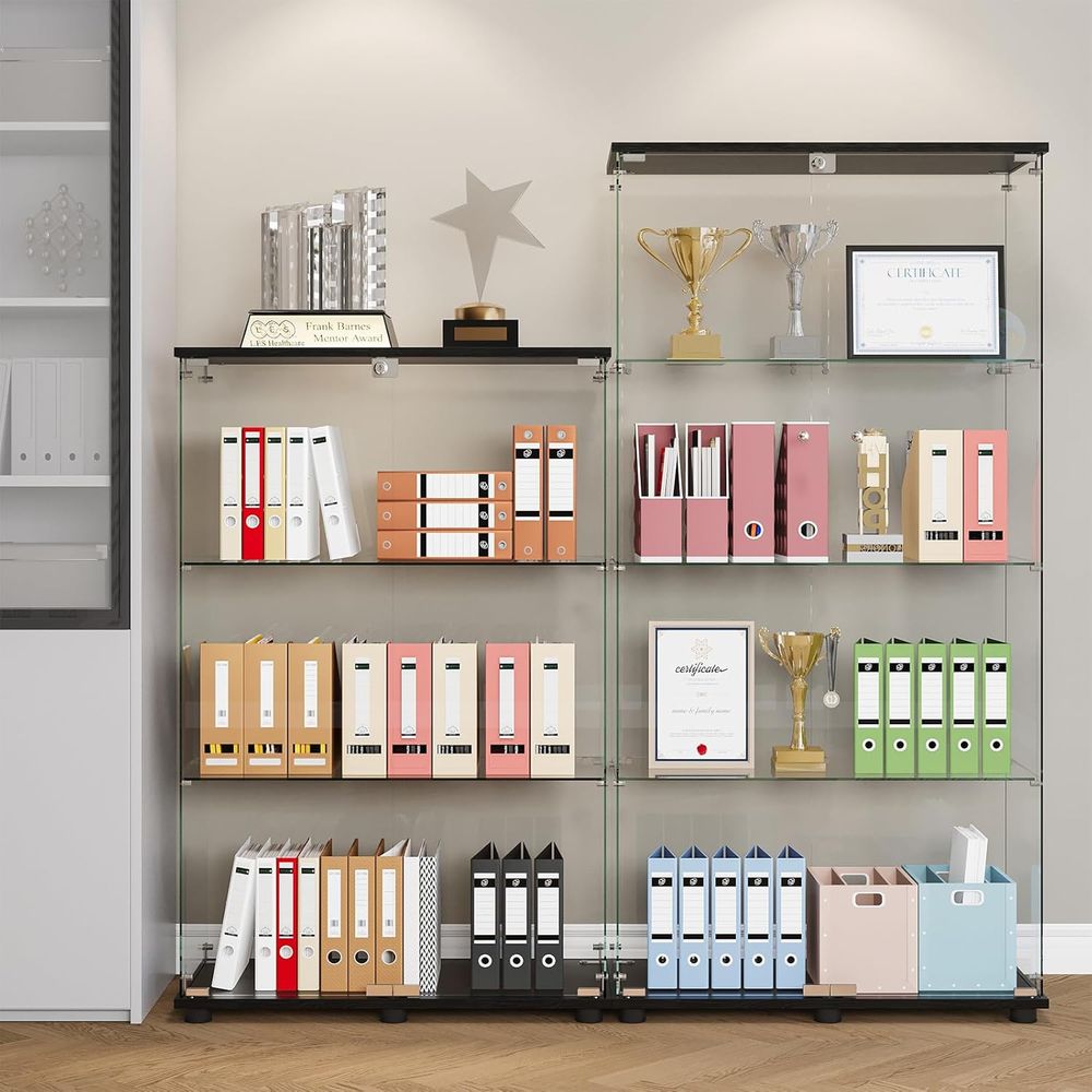Vitrine en verre avec 4 étagèr - Glass Bed avis et prix