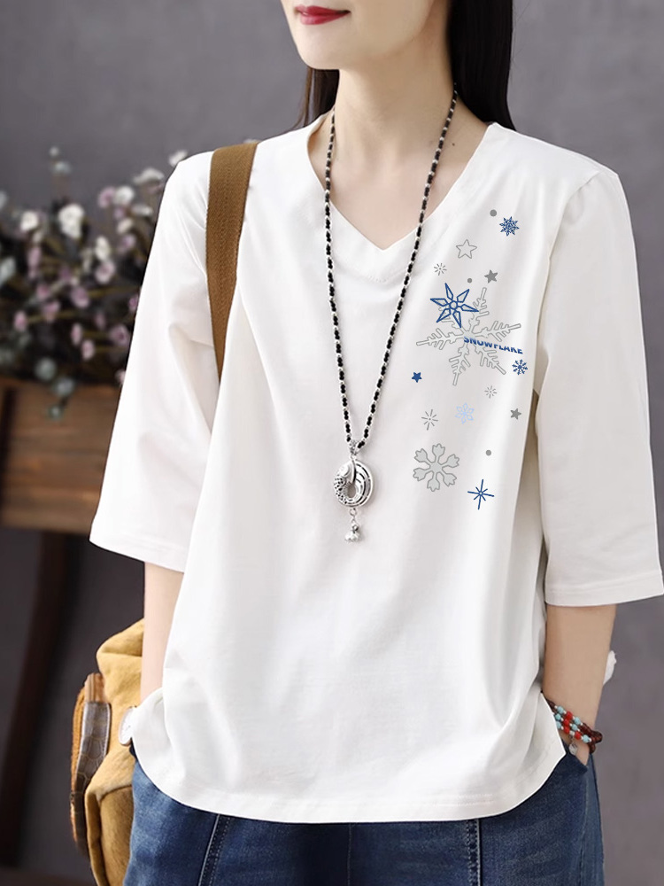 T-shirt en pur coton à col en  - Resin Vat avis et prix